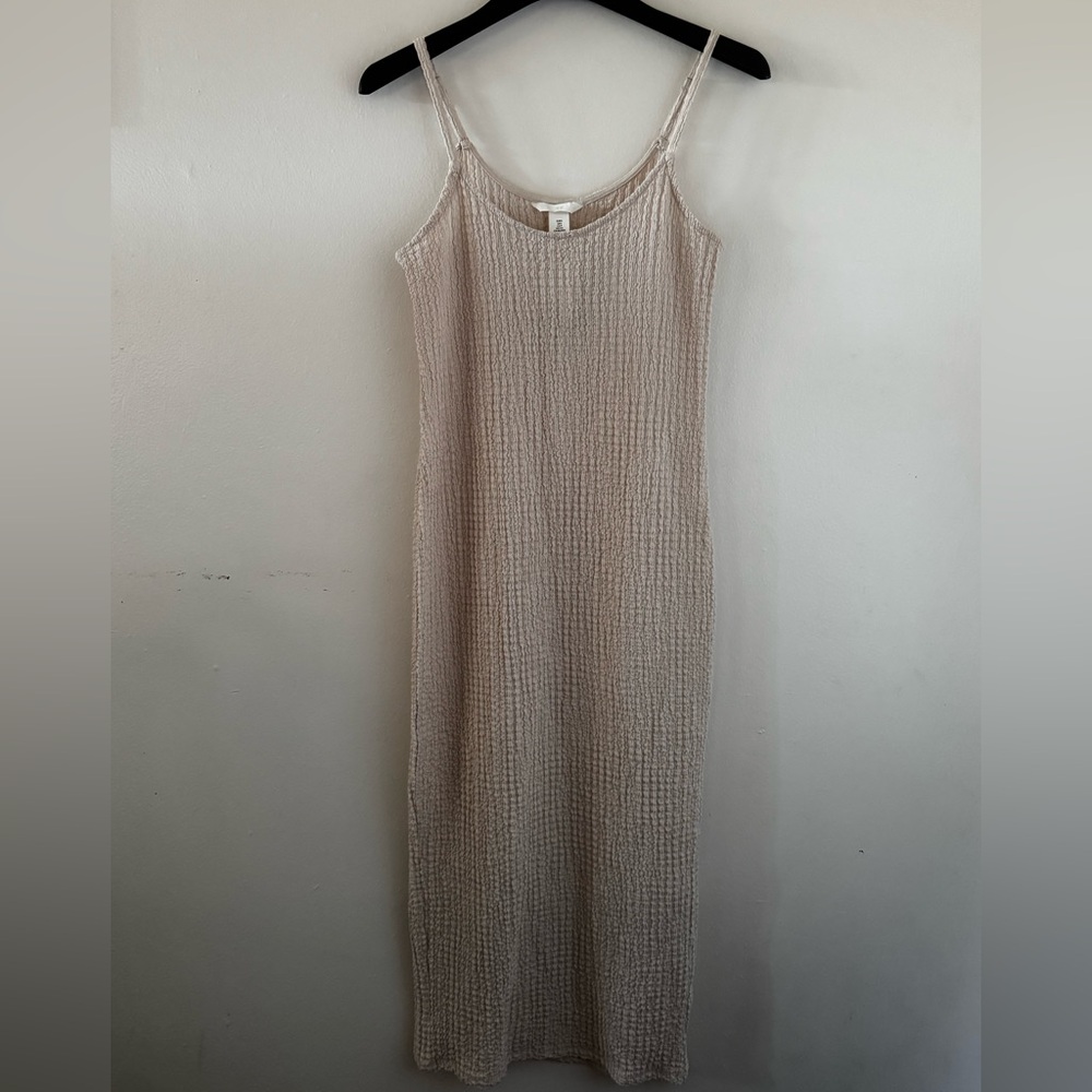 H&M Beige Textured Dress